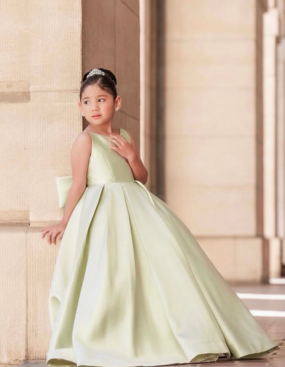 Robe demoiselle d’honneur fille mikado longue |Mirabella