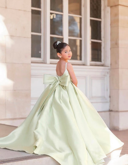 Robe demoiselle d’honneur fille mikado longue |Mirabella