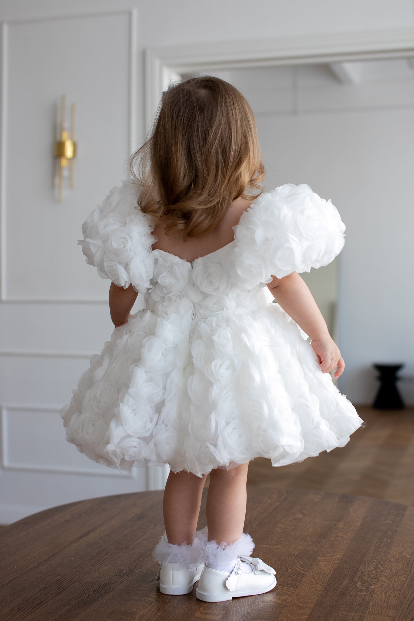 Robe fleur 3d de dos fille 2 ans 